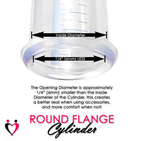 iPump Smart LCD Head with Adapter Penis Pump | 9 inch or 12 Inch Length x 1.35-3.70 inch Diameter Untapered Cylinder with Clear Measurements