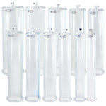 Replacement Penis Pump Cylinder with Round Flange | 9" or 12" Length, 1.35"-5.0" Diameter 