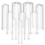 Replacement Penis Pump Cylinder with Round Flange | 9" or 12" Length, 1.35"-5.0" Diameter
