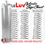 LeLuv Ultima Silver Penis Pump - Rubber Grips, Silicone Hose - Wide Flange Cylinders