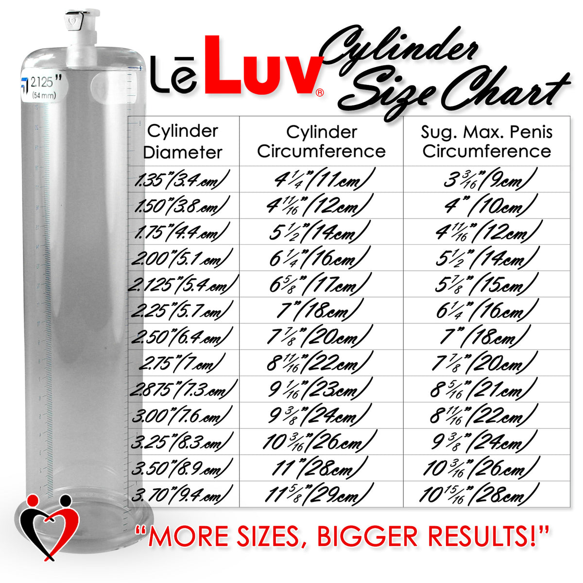 LeLuv Ultima Silver Penis Pump - Rubber Grips, Silicone Hose - Wide Flange Cylinders