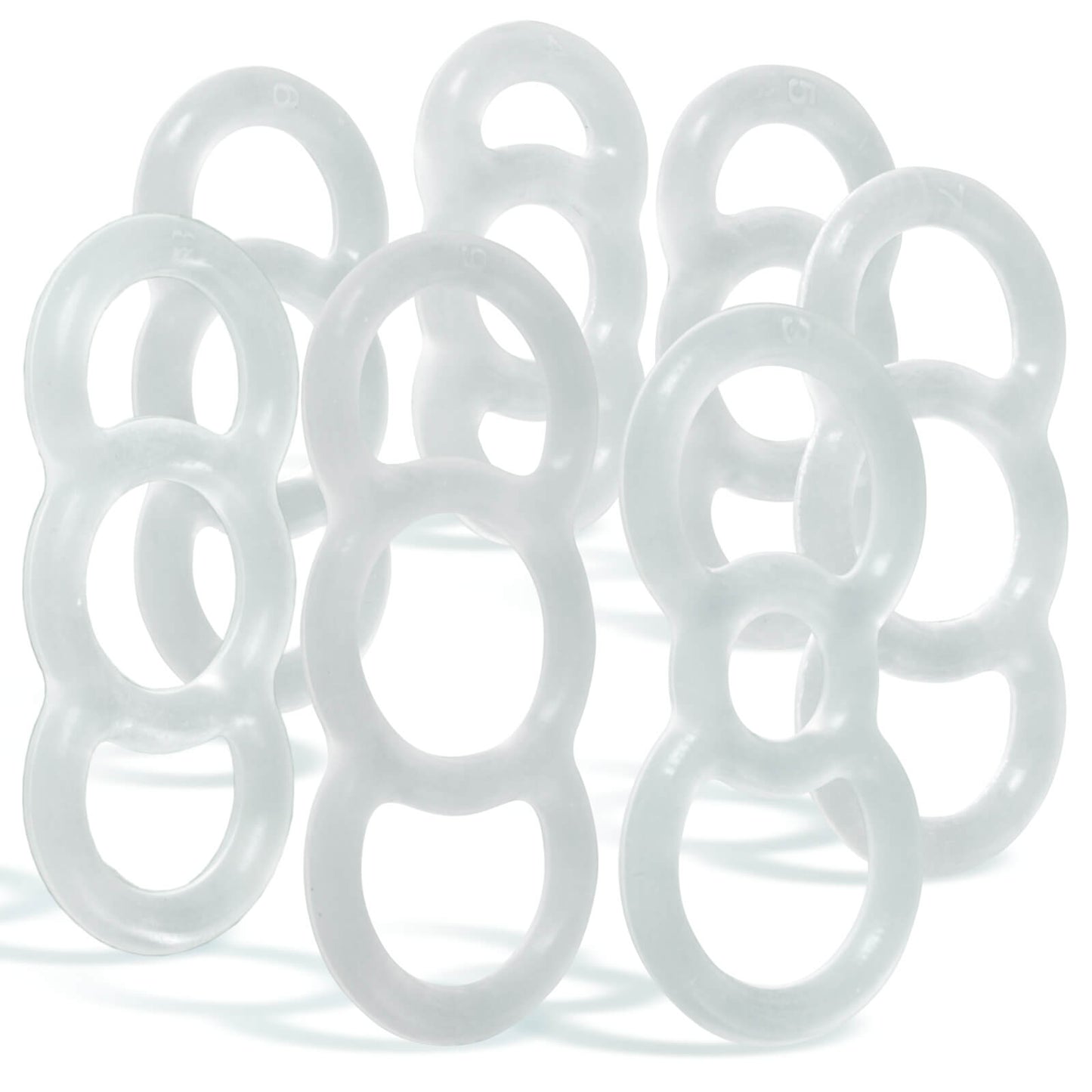 LeLuv EYRO Tension Rings - Uncoated Silicone Singles or Sampler Packs - .5" Through 1" Diameters