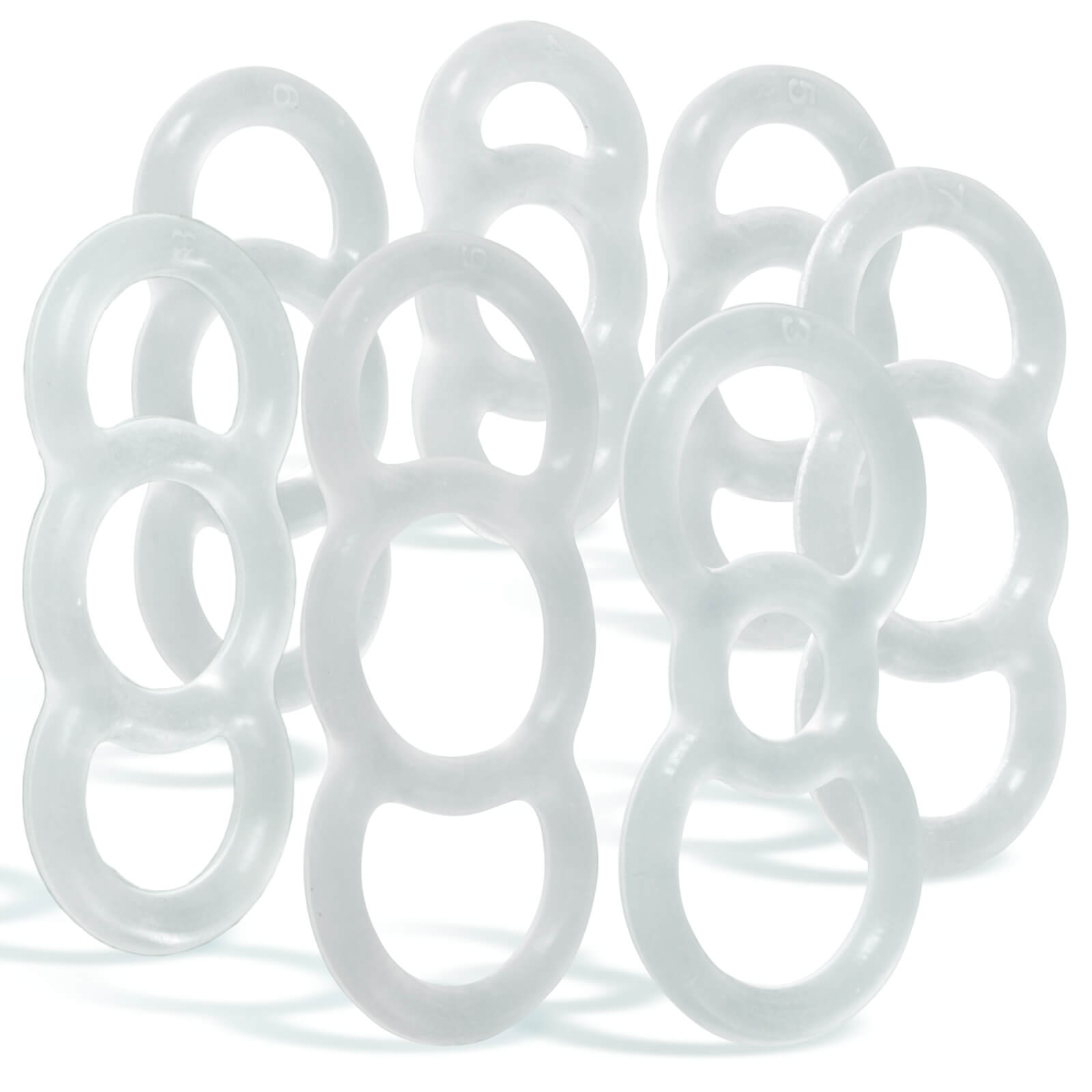 LeLuv EYRO Tension Rings - Uncoated Silicone Singles or Sampler Packs - .5" Through 1" Diameters