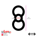 LeLuv EYRO Tension Rings and 2.25" EasyOp Cylinder Loader Cone - Uncoated Silicone Singles or Sampler Packs - .5" Through 1" Diameters