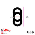 LeLuv EYRO Tension Rings and 2.25" EasyOp Cylinder Loader Cone - Uncoated Silicone Singles or Sampler Packs - .5" Through 1" Diameters