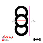 LeLuv EYRO Tension Rings and 2.25" EasyOp Cylinder Loader Cone - Uncoated Silicone Singles or Sampler Packs - .5" Through 1" Diameters