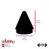 LeLuv EYRO Tension Rings and 2.25" EasyOp Cylinder Loader Cone - Uncoated Silicone Singles or Sampler Packs - .5" Through 1" Diameters