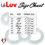 LeLuv EYRO Tension Rings and 2.25" EasyOp Cylinder Loader Cone - Uncoated Silicone Singles or Sampler Packs - .5" Through 1" Diameters