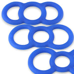 Coated Blue Slippery Silicone Premium Loop Handle Tension Rings - 567 Sample