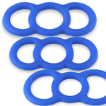 Coated Blue Slippery Silicone Premium Loop Handle Tension Rings -678 Sample