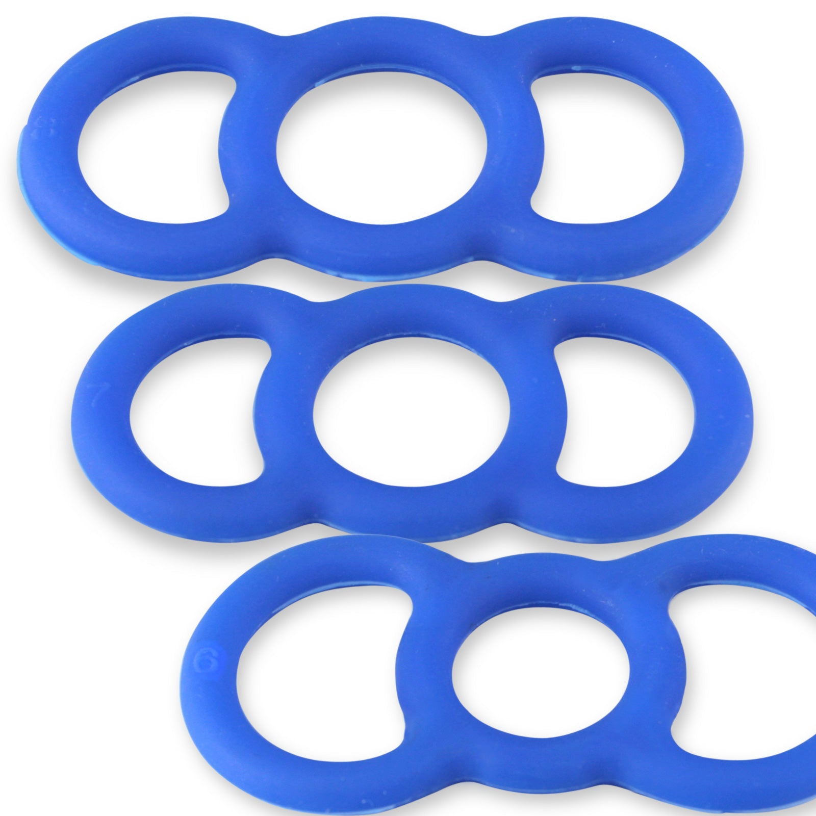 Coated Blue Slippery Silicone Premium Loop Handle Tension Rings -678 Sample