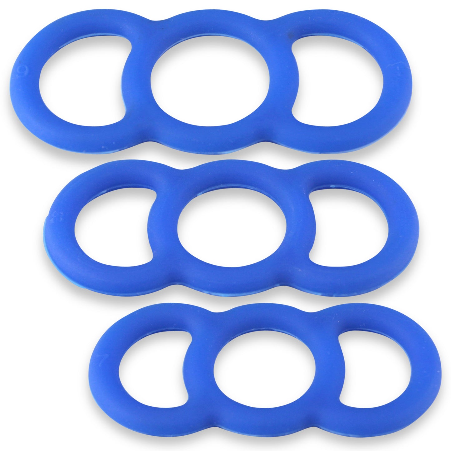 Coated Blue Slippery Silicone Premium Loop Handle Tension Rings - 789 Sample