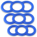 Coated Blue Slippery Silicone Premium Loop Handle Tension Rings - 789 Sample
