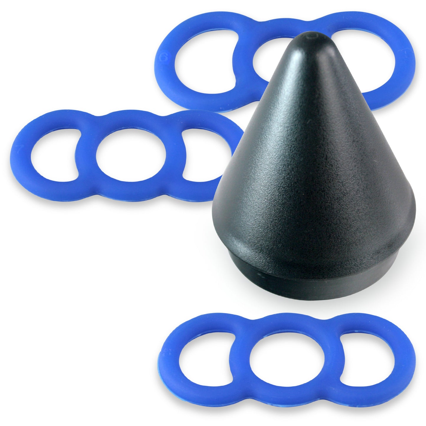 Blue Premium Slippery Silicone Coated Tension Rings w/ Easy Loader Cone -678 Sample