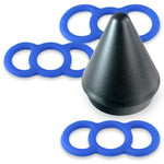 Blue Premium Slippery Silicone Coated Tension Rings w/ Easy Loader Cone -678 Sample