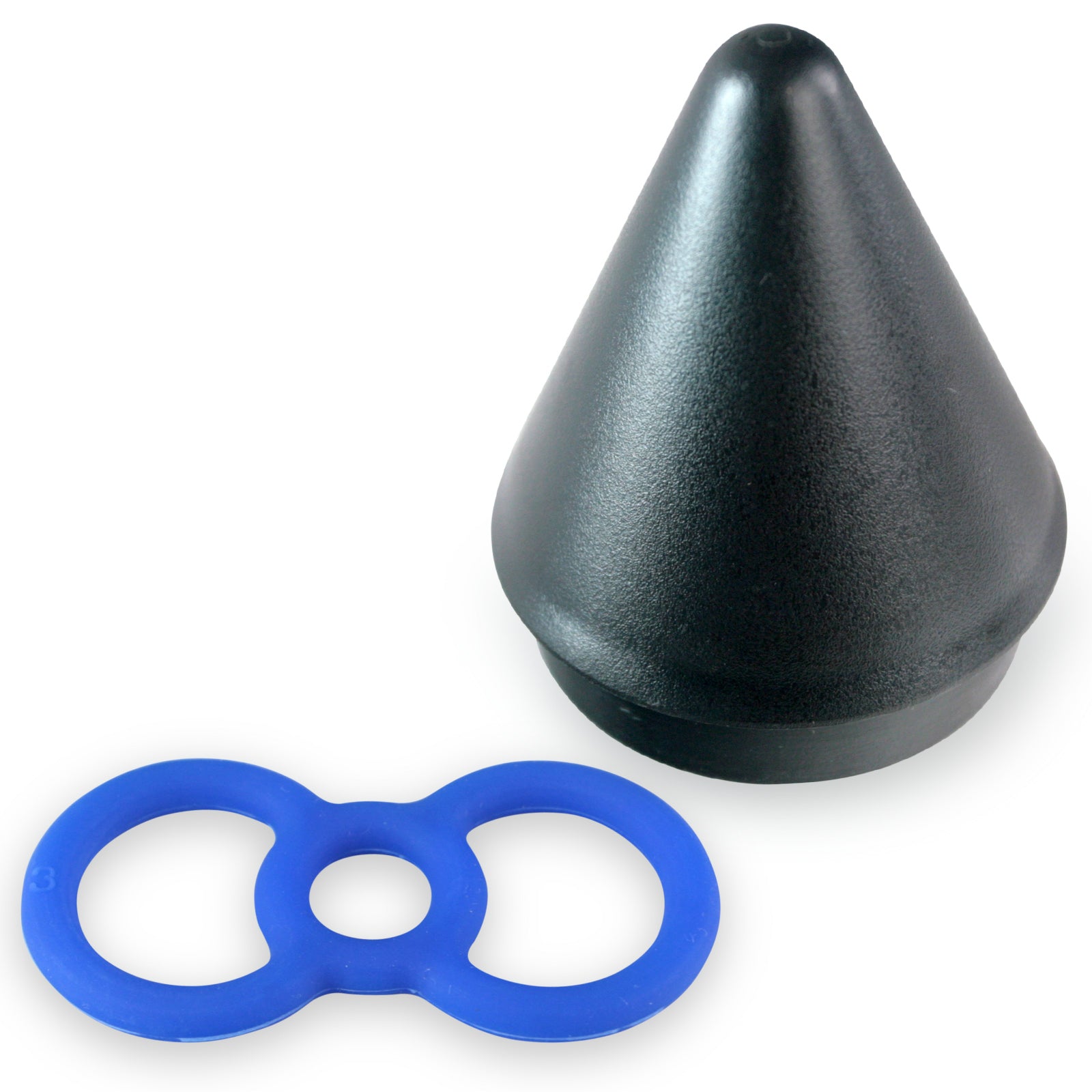 Blue Premium Slippery Silicone Coated Loop Handle Tension Ring w/ Easy Loader Cone - .5"