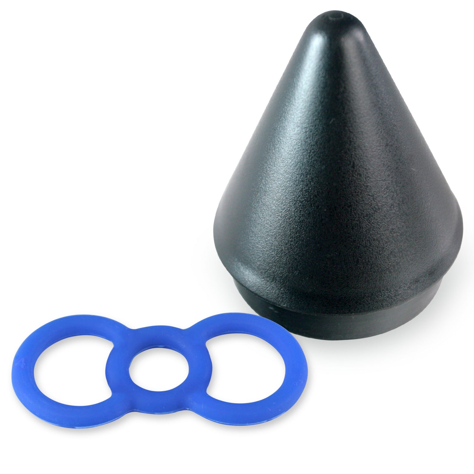 Blue Premium Slippery Silicone Coated Loop Handle Tension Ring w/ Easy Loader Cone - .6"