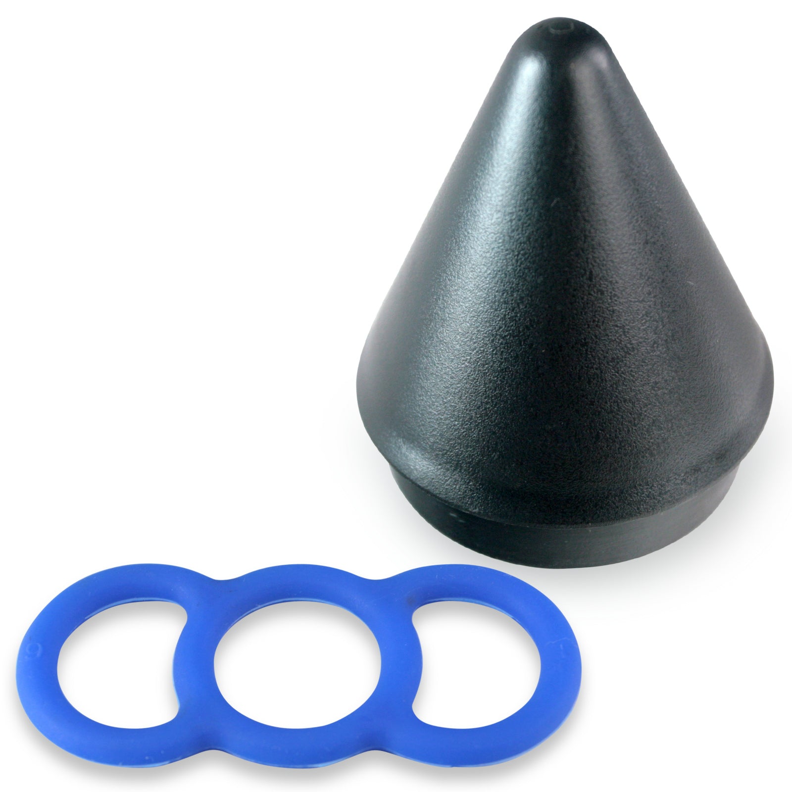 Blue Premium Slippery Silicone Coated Loop Handle Tension Ring w/ Easy Loader Cone - 1"