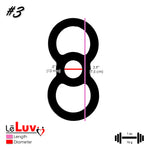 LeLuv EYRO Tension Rings and 2.25" EasyOp Cylinder Loader Cone - Slippery Silicone Singles or Sampler Packs - .5" Through 1" Diameters