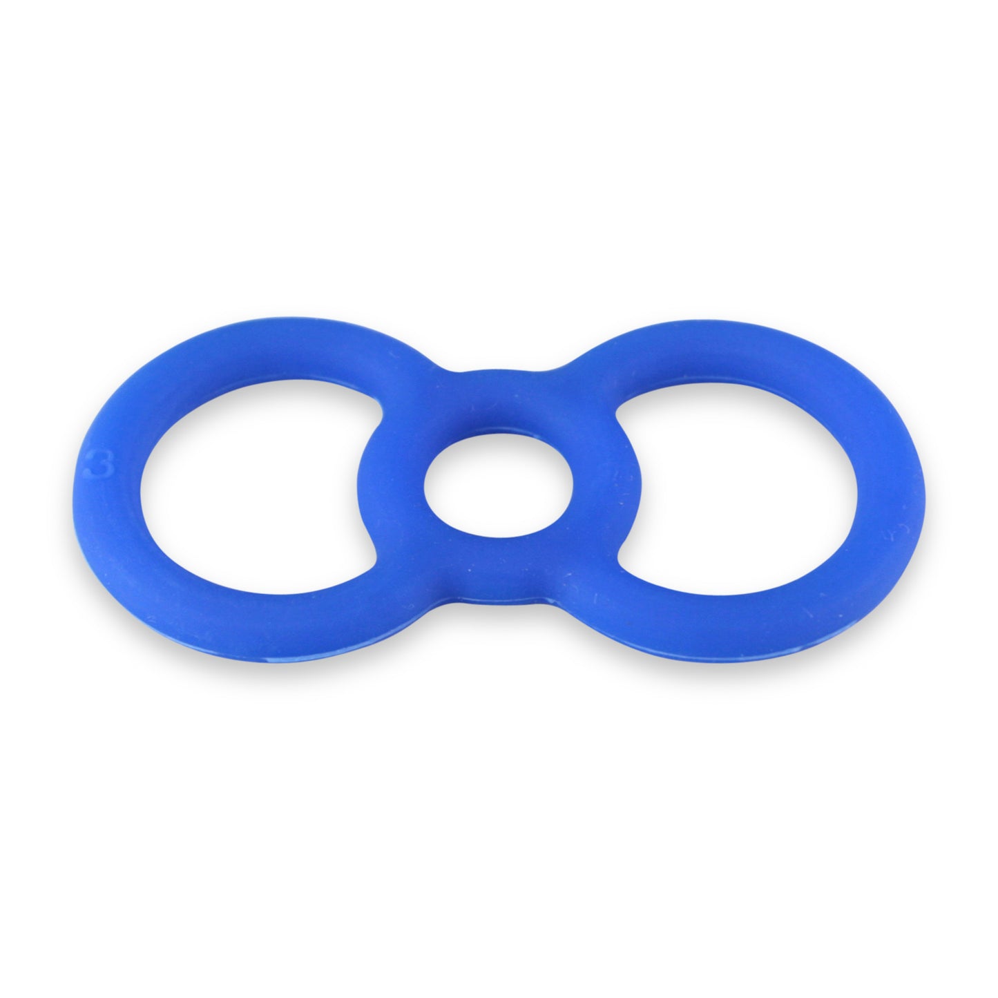 Coated Blue Slippery Silicone Premium Loop Handle Tension Rings - .5"