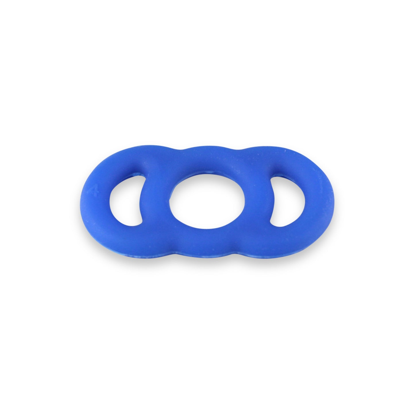 Coated Blue Slippery Silicone Premium Loop Handle Tension Rings - .6"