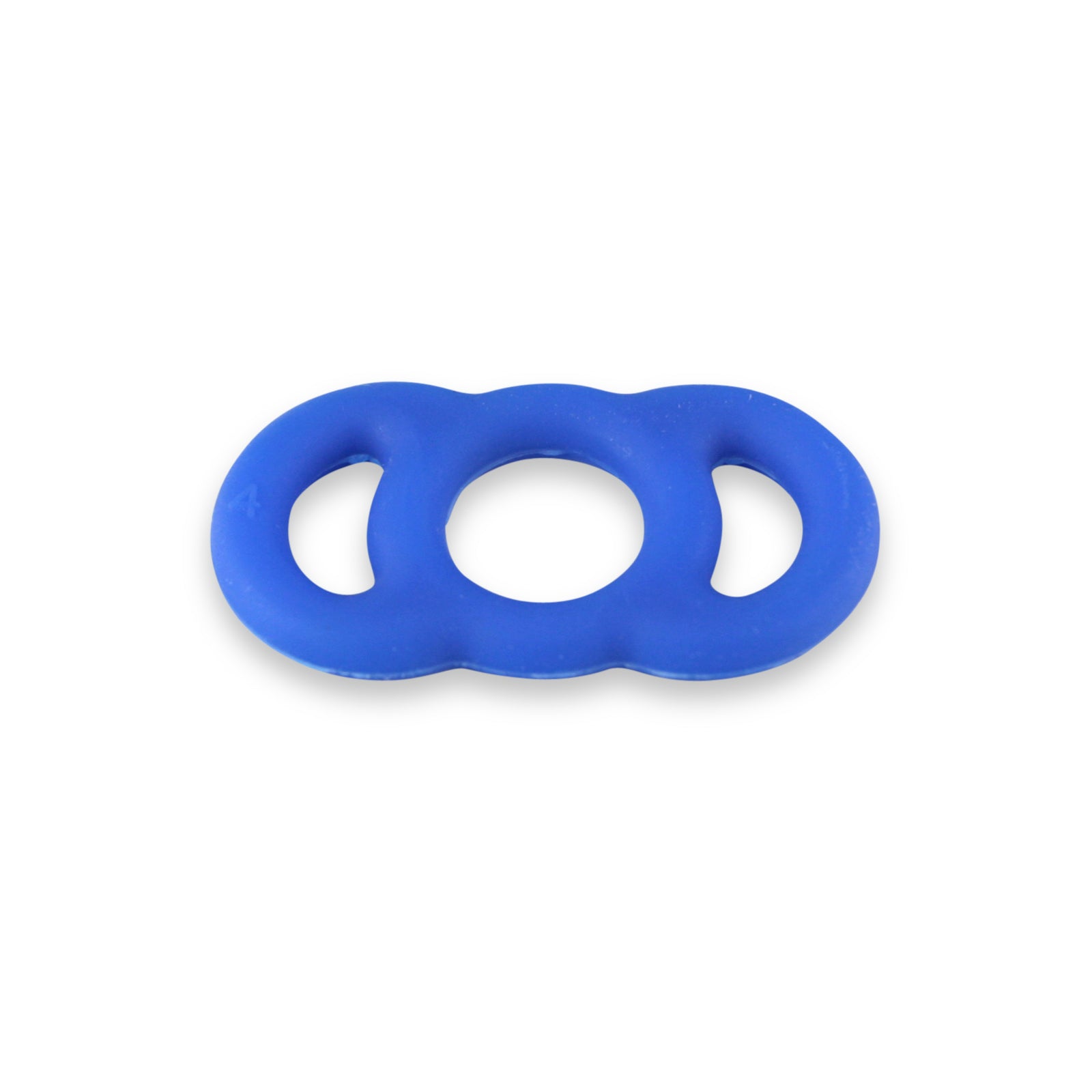 Coated Blue Slippery Silicone Premium Loop Handle Tension Rings - .6"
