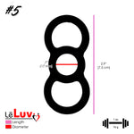 LeLuv EYRO Tension Rings and 2.25" EasyOp Cylinder Loader Cone - Slippery Silicone Singles or Sampler Packs - .5" Through 1" Diameters
