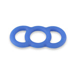 Coated Blue Slippery Silicone Premium Loop Handle Tension Rings - .75"