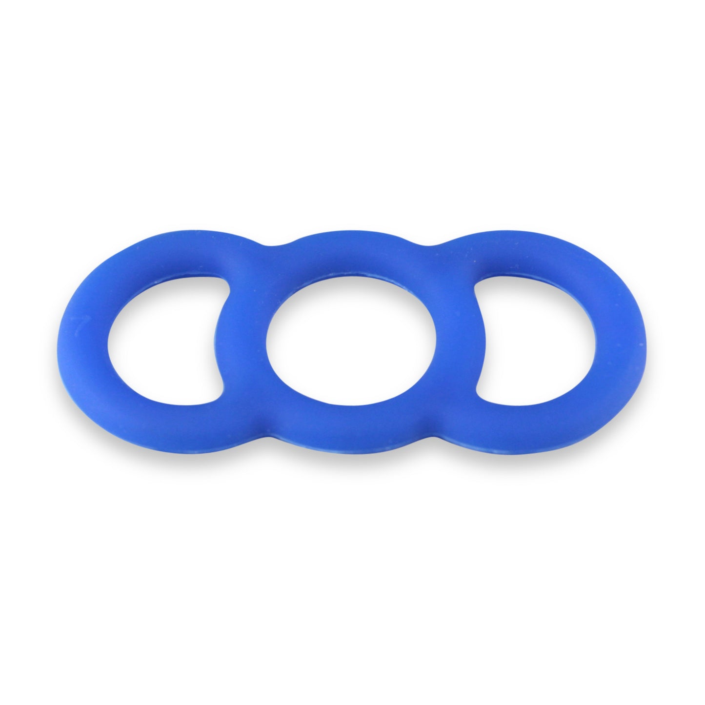 Coated Blue Slippery Silicone Premium Loop Handle Tension Rings - .8"