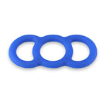 Coated Blue Slippery Silicone Premium Loop Handle Tension Rings - .8"