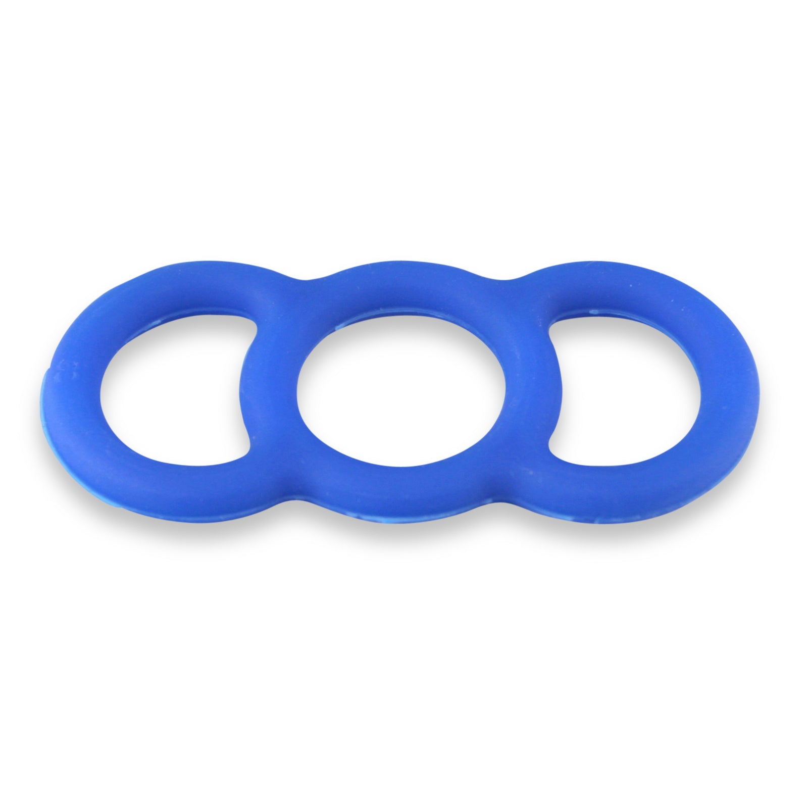 Coated Blue Slippery Silicone Premium Loop Handle Tension Rings - .9"