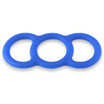 Coated Blue Slippery Silicone Premium Loop Handle Tension Rings - 1"