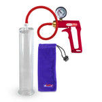 MAXI Penis Pump Premium Red Hose w/ Gauge with 12" x 2.5"
