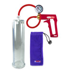 MAXI Penis Pump Premium Red Hose w/ Gauge with 12" x 3.0"