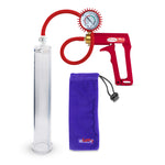 Maxi Red Handle Silicone Hose | Penis Pump + Protected Gauge | 12" x 1.65" Cylinder
