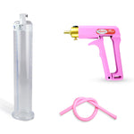 Maxi Pink Handle Silicone Hose | Penis Pump + 9" x 1.50" Cylinder