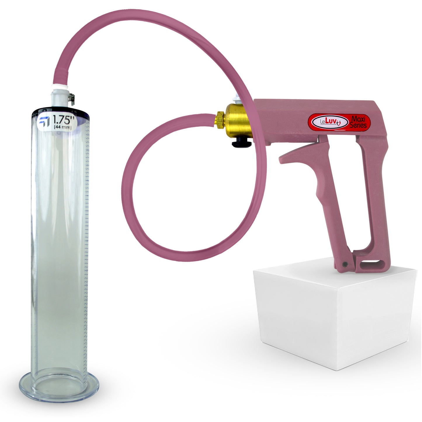 Maxi Pink Handle Silicone Hose | Penis Pump + 9" Length x 1.75" WIDE Flange Cylinder