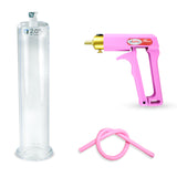 Maxi Pink Handle Silicone Hose | Penis Pump + 9" x 2.00" Cylinder