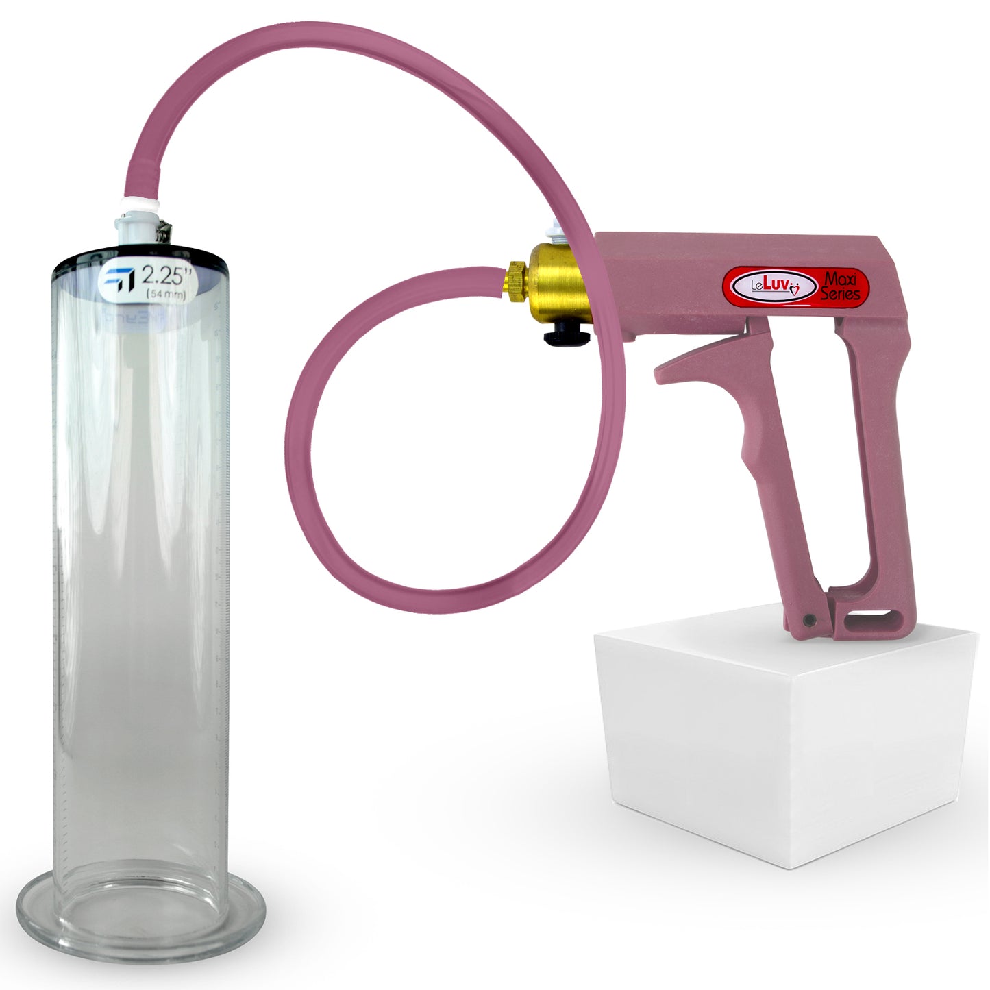 Maxi Pink Handle Silicone Hose | Penis Pump + 9" Length x 2.25" WIDE Flange Cylinder