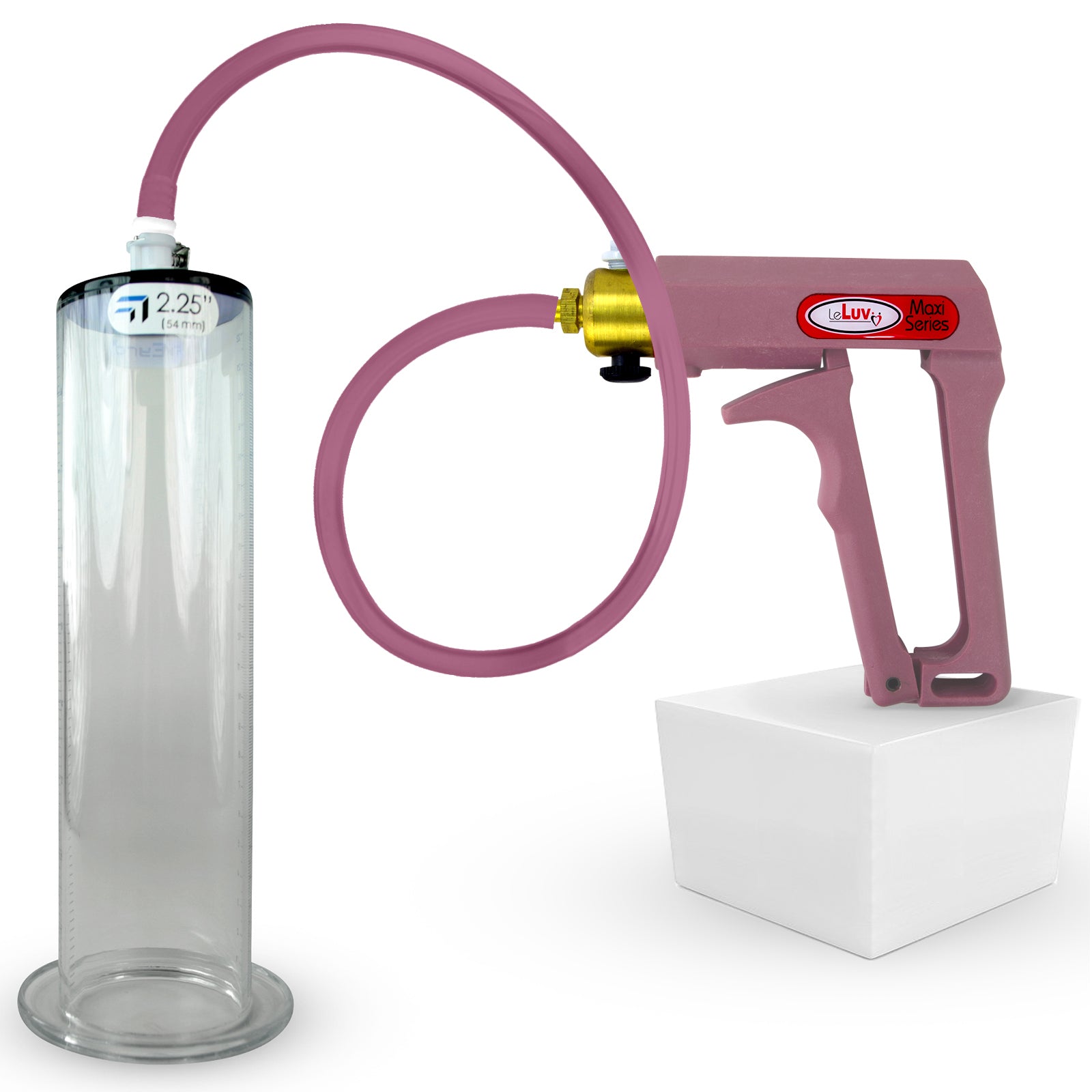 Maxi Pink Handle Silicone Hose | Penis Pump + 9" Length x 2.25" WIDE Flange Cylinder