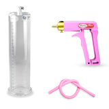Maxi Pink Handle Silicone Hose | Penis Pump + 9" x 2.25" Cylinder