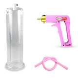 Maxi Pink Handle Silicone Hose | Penis Pump + 9" x 2.50" Cylinder