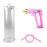 Maxi Pink Handle Silicone Hose | Penis Pump + 9" x 2.75" Cylinder