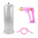 Maxi Pink Handle Silicone Hose | Penis Pump + 9" x 3.00" Cylinder