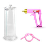 Maxi Pink Handle Silicone Hose | Penis Pump + 9" x 3.25" Cylinder