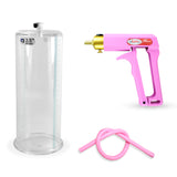 Maxi Pink Handle Silicone Hose | Penis Pump + 9" x 3.50" Cylinder