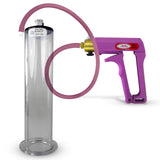 MAXI Purple Penis Pump with Premium Hose 9" Length - 2.125" Diameter Wide Flange Cylinder