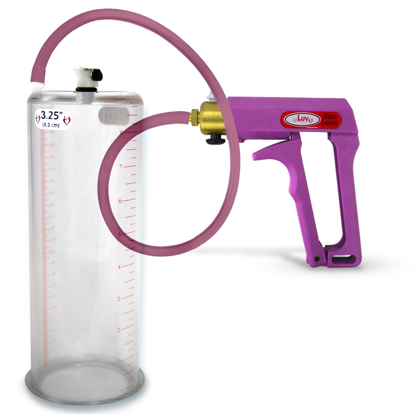 MAXI Purple Penis Pump with Premium Hose 9" x 3.25" Cylinder