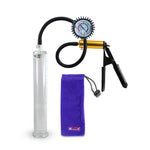 Ultima Brass Black Rubber Grip Silicone Hose | Penis Pump + Protected Gauge | 12" x 1.75"