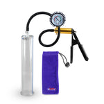 Ultima Brass Black Rubber Grip Silicone Hose | Penis Pump + Protected Gauge | 12" x 2.25"